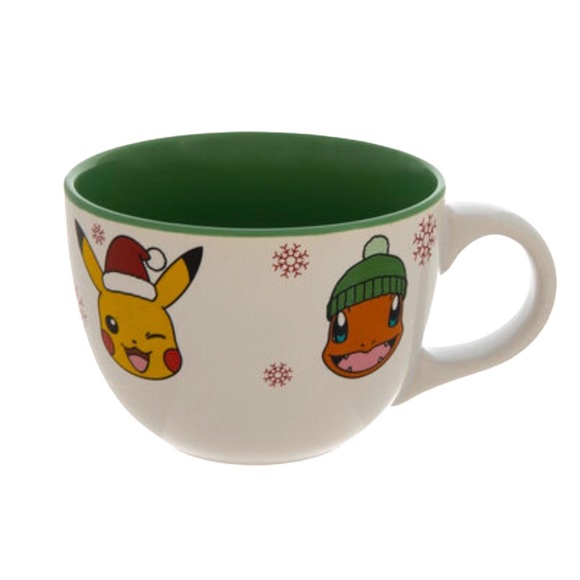 Pokemon Christmas large Mugs set of 2 NWT w/ Pikachu, Charmander, Bulbasaur etc - Picture 3 of 3